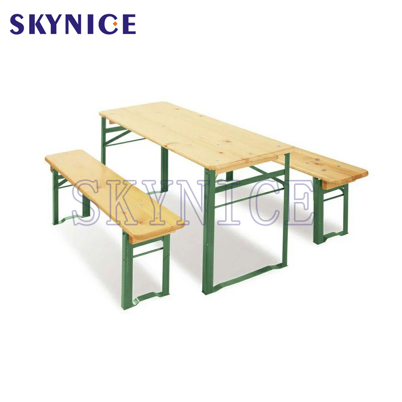 Træ Mappet Picnic Table med Benches