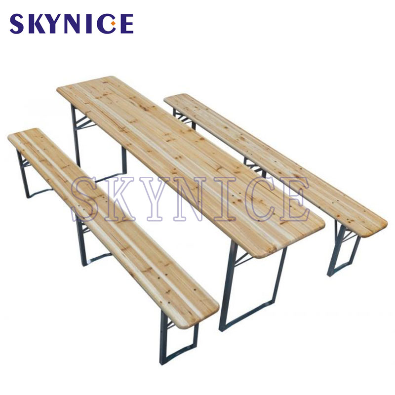 Popular Weather Resistant Garden Foldby Wooden Beer Table Set